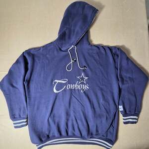 Vintage The Game Dallas Cowboys Script Embroidered Hoodie Navy Blue Men Large